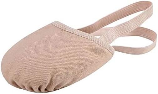 Linodes Canvas Contemporary Pirouette Lyrical Half Sole Jazz Ballet Dance Shoe Turning Shoes for Women and Girls-Nude-S