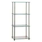 Convenience Concepts Designs2Go Go-Accsense 4-Tier Glass Tower, Clear Glass