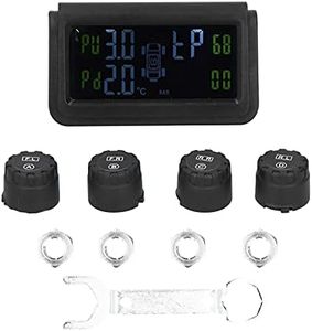 Système de Surveillance de la Pression des Pneus de Voiture Système de Surveillance de la Pression des Pneus à énergie Solaire Affichage D'avertissement Sonore TPMS avec 4 Capteurs