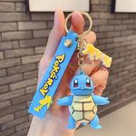 Penny Wise Gifts, Stationery, Party Supplies Cute Pokemon 3D Keychain | Keyring & Quirky Bag Charm Hard Silicone, Unbrekable Travel Essential Kids Comes With A Strap Hook Single Piece (Squirtle, Blue)