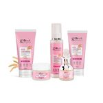 Ceramide Glow Rice Radiance Combo For Korean Glass Skin, Set of 5 - Face Wash, Face Cream, Face Serum, Face Toner, Peel off Mask