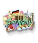 Nivaraprint GERMANY Country Theme Souvenir Wooden Fridge Magnet for Refrigerator - GERMANY Printed Stylish Magnet for Fridge Decoration