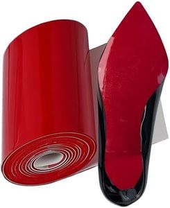 WAQUAFLUX Red Smooth Bottom Protector Compatible for Christian Louboutin, Color-Matched Red Shoe Sole Guard & Repair Kit, Self-Adhesive Anti-Slip Shoe Grips for Heels & Stilettos (40x4.5”)