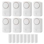 Door Window Alarm, Window Sensor Alarm for Home Safety, 120 DB Pool Door Alarm for Kids Safety (8 Pack)