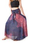 Banjamath Women's Long Bohemian Style Gypsy Boho Hippie Skirt - Blue - Small