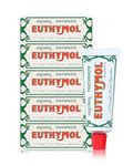 EUTHYMOL Original Toothpaste (3.7fl oz, Pack of 5) - Fluoride-Free Toothpaste for Sensitive Teeth & Gum. Bad Breath, Cavity Prevention, 12-Hour Long Lasting Freshness with Wintergreen.