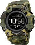 Gosasa Big Dial Digital Watch S Shock Men Military Army Watch Water Resistant LED Sports Watches (B- Black (Clearance))