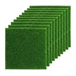 WAIZHIUA 10Pcs Artificial Garden Grass, 15 x 15cm Life-Like Fairy Artificial Grass Mat Miniature Garden Ornament Dollhouse Decoration