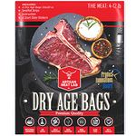 Dry Aging Bags Breathable Membrane Kit, Easily Create Delicious DIY Aged Beef Meat Steaks. 4pcs Dry Age Bags Set 25x50 cm (10x20 in) 1-5 kg (2-12 lb) - Artisan Meat LAB