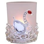 Swan Candle Holder Filigree Silver 