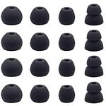 BLLQ Ear Tips Compatible with Beats Flex, Replacement Ear Buds Ear Cap Ear Plug Eartips for Beat s Flex Wireless Earbuds, 8 Pairs, Black