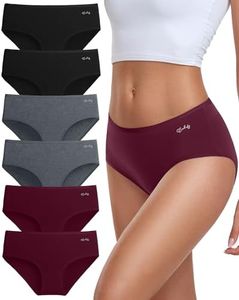 coskefy Unterhosen Damen Baumwolle, 6er Pack Slips Damen Baumwolle Mehrpack, Bequeme Frauen Unterwäsche, Atmungsaktiv Panties Weich