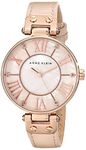 Anne Klein Women's 10/9918RGLP Rose Gold-Tone Watch with Light Pink Leather Band