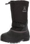 Kamik Girls' Waterbug5 Snow Boot, Black/Charcoal, 5 Medium US Big Kid