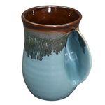 Handwarmer Mug - Ocean Tide - Right Handed by Clay in Motion