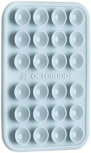 OCTOBUDDY Classic - Silicone Suction Phone Case Adhesive Mount - Hands-Free, Strong Grip Holder for Selfies & Videos - iPhone & Android Compatible - 2.25″ x 3.25″, Baby Blue