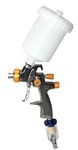 Mass Pro LVLP Paint Spray Gun 1.4mm Nozzle Gravity Feed Air Sprayer with Attachments Professional Metal Spray Tool for Automotive Furniture Woodworking Wall Painting