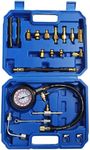 TU-114 Auto Fuel Pressure Gauge Tester Kit Gasoline Pressure MetersAutomobile Instrument Testing Tool(Blue)