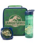 Jurassic World Kids Lunch Bag Set | Adventure with Cool T-Rex Dinosaur Logo | Insulated Food Bag, Bottle & Snack Pot | School Merchandise in Green & Gold | Carry The Dino Adventure | Keeps Food Fresh