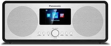 Panasonic RF-D40EGK-K Internet & DAB+/FM Radio with Bluetooth, 6W, 7.5cm Speakers, 2.4" TFT Colour LCD, Alarm & Sleep Timer, Remote Control, USB, Wi-Fi, Black