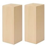 2 Pack Unfinished Basswood Carving 