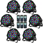 Litake 36 LED Stage Lights,DJ Par Lights Sound Activated,DMX & Remote Controlled LED Uplights for Events Wedding Dance Floor Party DJ Live Show-6 Packs