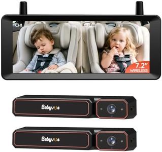 Babyvue BV6PLUS 7.2" Wireless Dual Car Camera Baby Monitor Fast Setup
