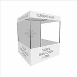 Shri R. K. Customize, Your Text Canopy Foldable Marketing Tent for Advertisement Branding Promotion (4x4x7ft, White)