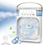 HEBEZON Mist Fan with 5 Hole Spray, Efficient Cooling for Home, Office, and Outdoor Spaces, Ultra-Quiet and Portable.Portable Mist Fan with 5 Hole Mist Spray, Ultra-Quiet, High-Output Cooling