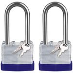 Padlock with Key, [2 Pack] Diyife 40mm Padlocks Outdoor Weatherproof Lock Heavy Duty Padlocks Laminated Steel 1-5/8-inch Long Shackle for School, Gym Locker, Garage, Shed, Fence, Warehouse
