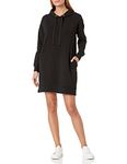 The Drop Women's Iona Long-Sleeve Hooded Mini Sweatshirt Dress, Black, XL