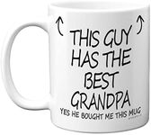 Stuff4 This Guy Has The Best Grandpa Mug - Grandpa Gifts, 11oz Ceramic Dishwasher Safe Coffee Mugs - Grandson Gifts for Birthday, Christmas Day Presents Gift, Premium Cup - Made in UK