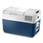 MOBICOOL MCF60 - 58 l Compressor Cooler, Blue/Grey, Cool Box 12/24 V DC / 100 -240 V AC, Mini Fridge for Car, Truck, Boat, Motorhome and Power Socket