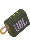 JBL Go 3, Wireless Ultra Portable Bluetooth Speaker, Pro Sound, Vibrant Colors with Rugged Fabric Design, Waterproof, Type C (Without Mic, Green)