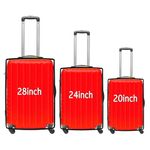 Storite Combo of 3 Trolley Cover/Suitcase Cover/Waterproof Dustproof Luggage Cover/Zippered Clear PVC Suitcase Covers Protectors (28 inch, 24 inch, 20inch)