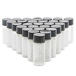 Kesell 10ml Clear Glass Vials with Screw Caps Small Glass Sample Bottle with Write Patch for Chemistry Lab Chemicals, Pack of 50