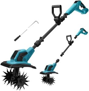 Akku-Bodenhacke kompatibel mit Makita 18V Batterie,550W Faltbar Gartenfräse mit 32cm Arbeitsbreite,18 cm Arbeitstiefe,Bürstenlos Bodenfräse,Elektro Motorhacke für Garten und Rasen (Ohne Akku)