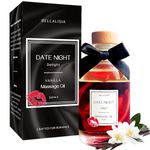 Luxurious Massage Oils for Date Night, Premium Vanilla Body Oil Perfect Presents for Men & Women as Valentines Day Gifts. Natural Sensual 120ml Massage Oils for Relaxing Fun Date Night Ideas.