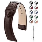 Quick Release Leather Watch Band 22mm, Fullmosa Axus Genuine Leather Replacement Watch Strap for Samsung Galaxy Watch 46mm/Watch 3 45mm Samsung Gear S3/Gear2, Coffee