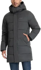 Pioneer Camp Mens Long Winter Coat Hooded Waterproof Insulated Puffer Jacket Thicken Puffy Warm Down Windbreaker Parka