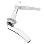 Hinata Zinc Alloy Metal Flush Handle for Toilet Cistern Lever Replacement Flush Lever Kit Chrome Plated Handle with Adjustable Arm- Bending