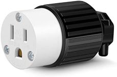 TNP NEMA 5-15R 3 Prong Plug Replacement Female, 15 Amp Electric Plug 125 Volt 2 Pole 3 Wire Industrial Grade Straight Blade, Grounding Plug Connector Extension Cord Plug Replacement, UL Listed