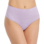 Spanx Everyday Shaping Thong - Core Control Shapewear Underwear - Invisible Under Clothes - Seamless Design - Dusty Lavendar - Large