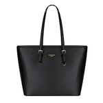 LIRENSHIGE Tote Bag Soft PU Leather Large Capacity Ladies Handbag Womens Top Handle Shoulder Bag For women Black (Black)