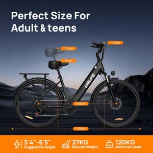 URLIFE 26" Electric Mountain Bike – Black