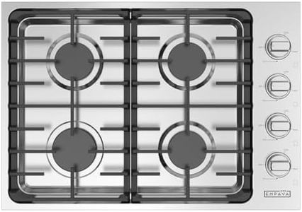 Empava 30" Built-in Gas Stove Cooktop with 4 Sealed Burners LPG Convertible in Stainless Steel, 30 Inch