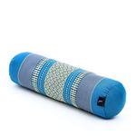 Leewadee Small Yoga Bolster – Shape-Retaining Cervical Neck Roll, Tube Pillow for Comfortable Reading, Kapok Filling, 50 x 15 x 15 cm, Light Blue