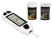 Control D Blood Glucose Monitor (Pack of 35 Strips, White)