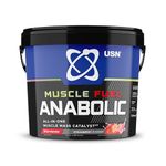 USN Muscle Fuel Anabolic All-In-One Muscle Mass Gainer, Strawberry Flavour - 4kg, 54g Protein Powder, 5g Creatine Powder & 5g BCAA Powder For Maximum Muscle Growth, Post Workout Recovery Drink Mix