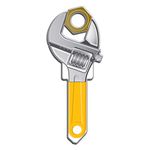 Lucky Line Key Shapes, Wrench, House Key Blank, LW, 1 Key (B123L)